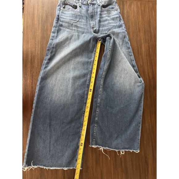 Rag & Bone Wide Leg Jeans Womens 27 Ultra Wide Sofie High Rise Ankle Blue $255 - Picture 8 of 11
